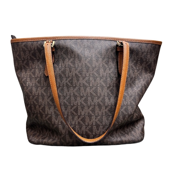 MICHAEL KORS Brown Jet Set Leather Pocket Tote - Picture 3 of 10